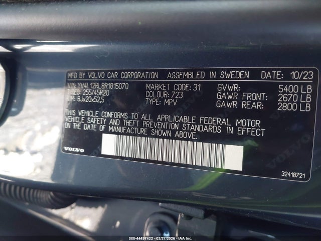 2024 VOLVO XC60 YV4L12RL8R1815070 Photo 8