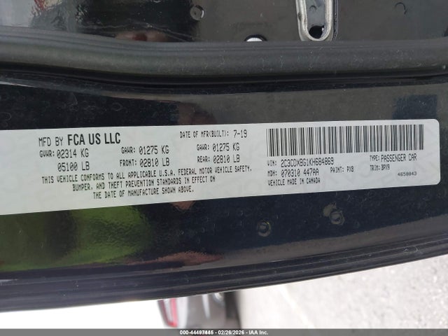 Dodge Charger Sxt Rwd 2019 2C3CDXBG1KH684869 Image 9