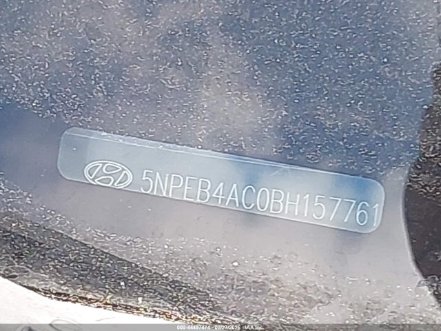 Aukcja sprzedaży 2011 Hyundai Sonata Gls, vin: 5NPEB4AC0BH157761, numer aukcji: 44497474