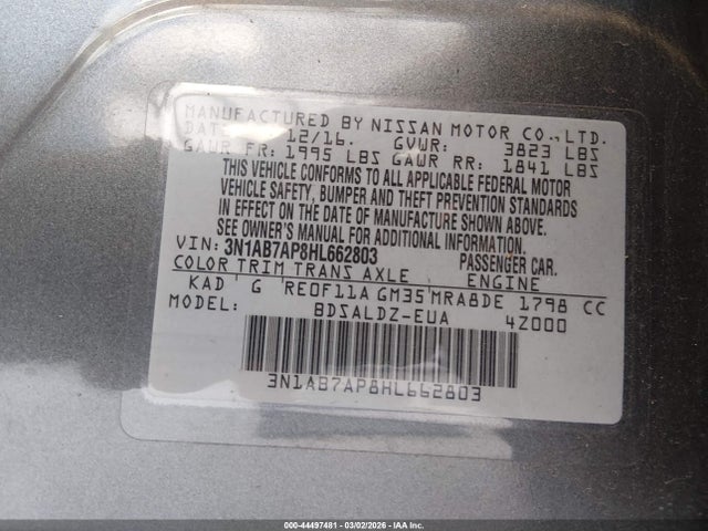 Nissan SENTRA SV 2017 3N1AB7AP8HL662803 Image 9