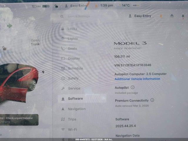Продаж на аукціоні авто 2018 Tesla Model 3 Long Range/mid Range, vin: 5YJ3E1EA1JF163846, номер лоту: 44497573