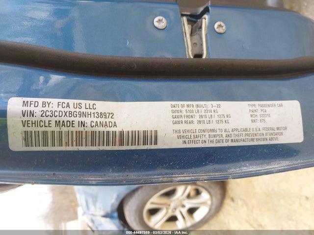 2022 DODGE CHARGER 2C3CDXBG9NH138972 Photo 8