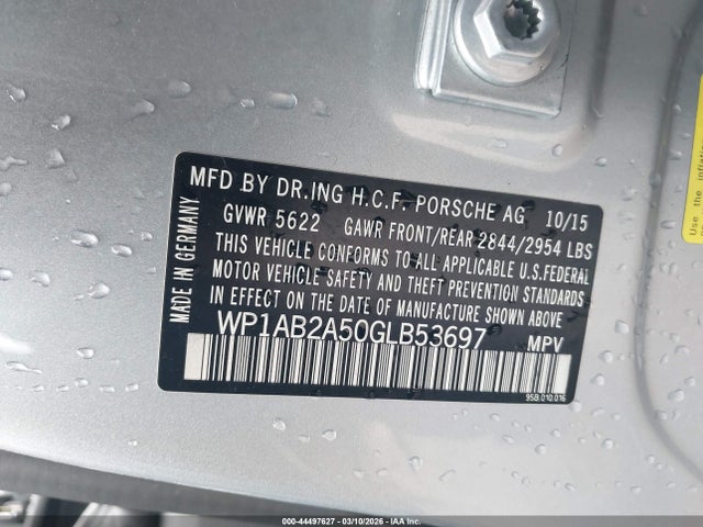 2016 PORSCHE MACAN WP1AB2A50GLB53697 Photo 8