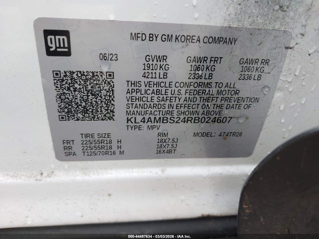 Aukcja sprzedaży 2024 Buick Encore Gx Preferred Fwd, vin: KL4AMBS24RB024607, numer aukcji: 44497634