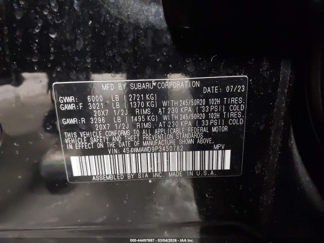 2023 SUBARU ASCENT 4S4WMAWD9P3450782 Photo 8