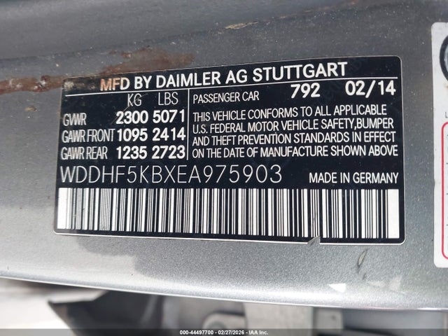 Продаж на аукціоні авто 2014 Mercedes-benz E 350, vin: WDDHF5KBXEA975903, номер лоту: 44497700