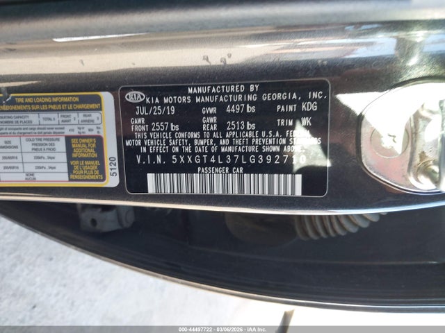 5XXGT4L37LG392710 KIA Optima Lx