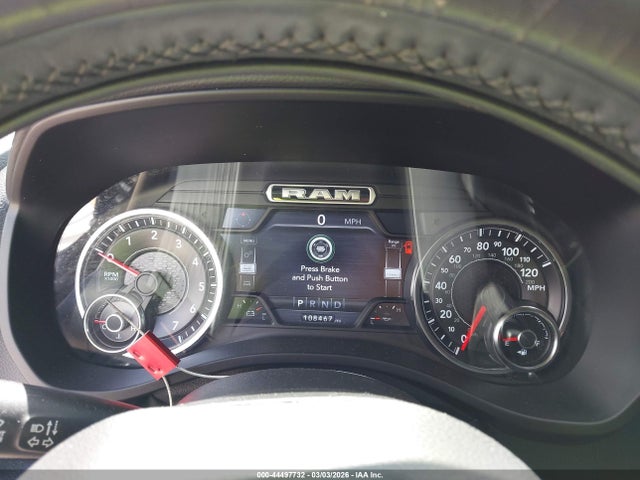 44497732 :رقم المزاد ، 1C6SRFFT2KN710758 vin ، 2019 Ram 1500 Big Horn/lone Star  4x4 5'7 Box مزاد بيع