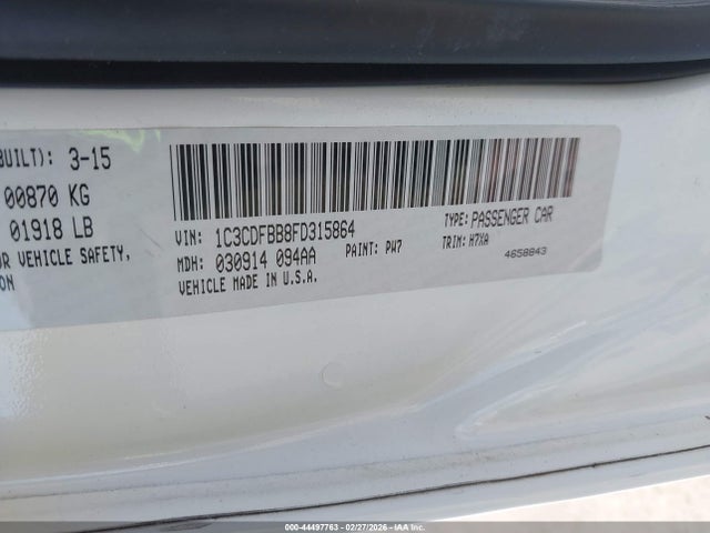 2015 DODGE DART 1C3CDFBB8FD315864 Photo 8