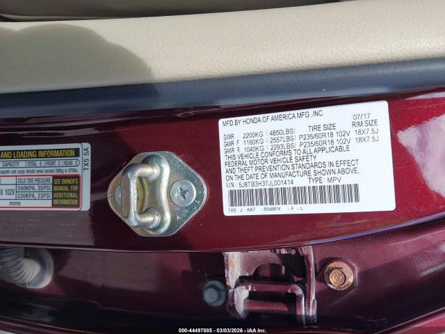 Aukcja sprzedaży 2018 Acura Rdx Acurawatch Plus Package, vin: 5J8TB3H37JL001414, numer aukcji: 44497885
