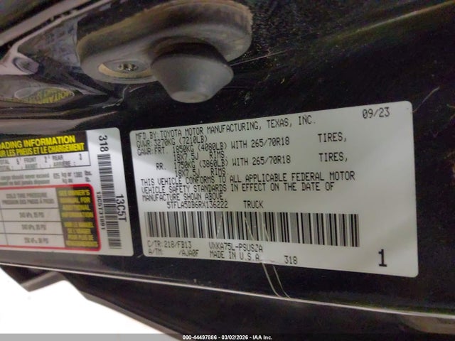5TFLA5DB6RX136222 Toyota Tundra Sr5