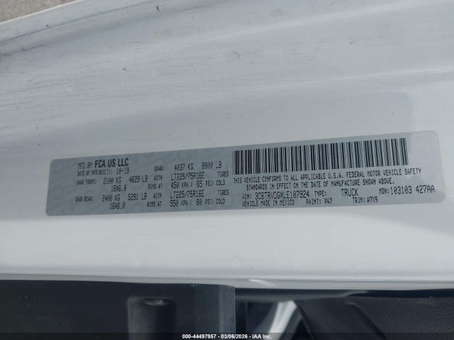 3C6TRVDGXLE107924 RAM Promaster 2500 High Roof 159 Wb