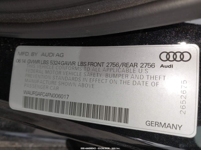 2015 AUDI A6 WAUFGAFC4FN006017 Photo 8