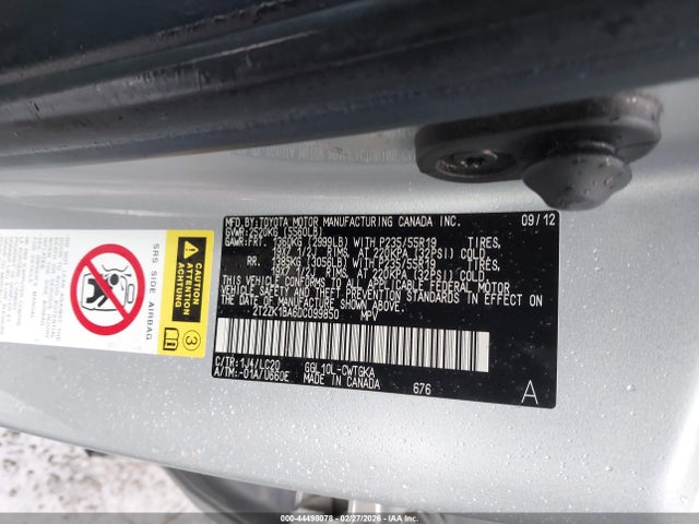 Aukcja sprzedaży 2013 Lexus Rx 350, vin: 2T2ZK1BA6DC099850, numer aukcji: 44498078