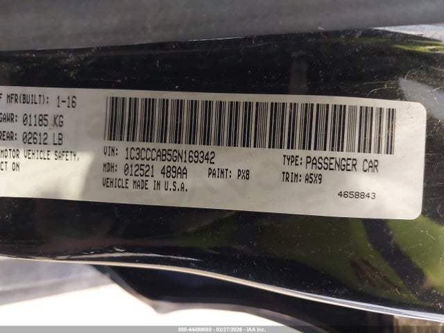 Chrysler 200 Limited 2016 1C3CCCAB5GN169342 Image 9