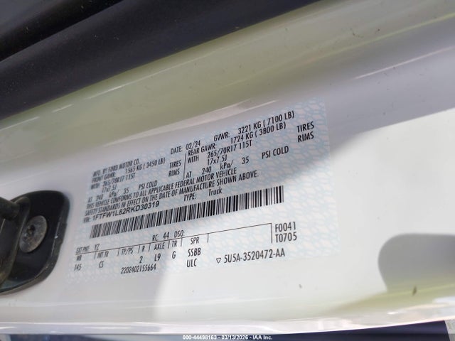 1FTFW1L82RKD30319 Ford F-150 Xl