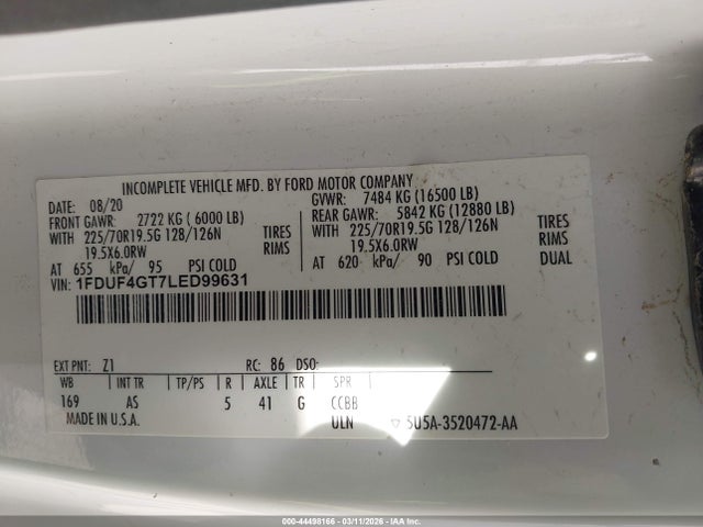 Ford F-450 Chassis Xl 2020 1FDUF4GT7LED99631 Image 9