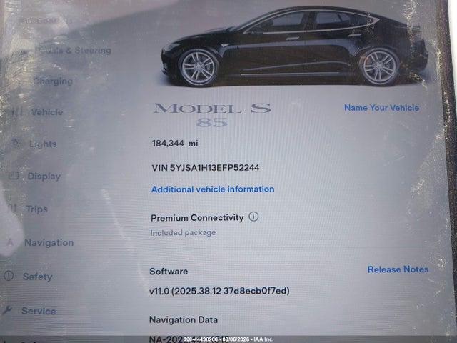 2014 TESLA MODEL S 5YJSA1H13EFP52244 Photo 6