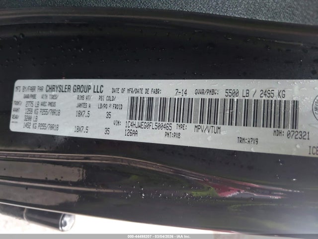 2015 JEEP WRANGLER UNLIMITED 1C4HJWEG0FL500465 Photo 8