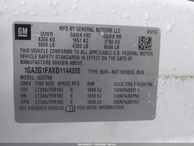 2013 CHEVROLET EXPRESS 3500 1GAZG1FAXD1144205 Photo 8