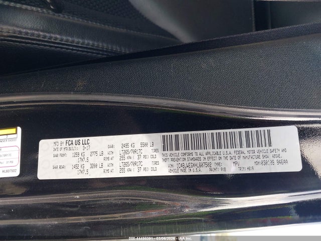 2017 JEEP WRANGLER UNLIMITED 1C4BJWEGXHL607502 Photo 8