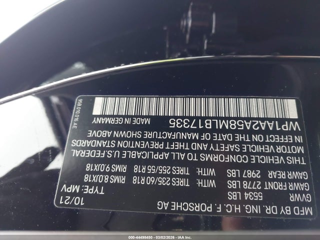 2021 PORSCHE MACAN WP1AA2A58MLB17335 Photo 8