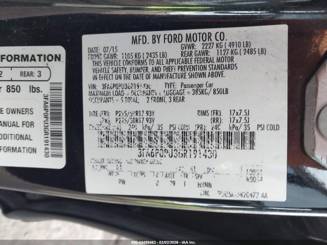 Ford Fusion Energi Se Luxury 2016 3FA6P0PU3GR191430 Image 9