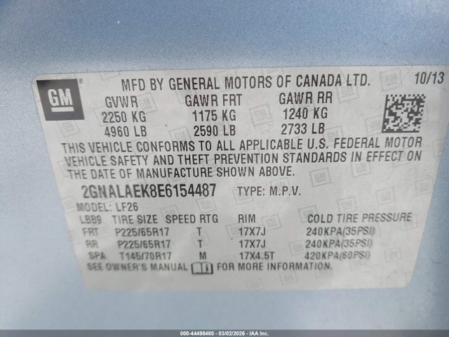 Chevrolet EQUINOX LS 2014 2GNALAEK8E6154487 Image 9