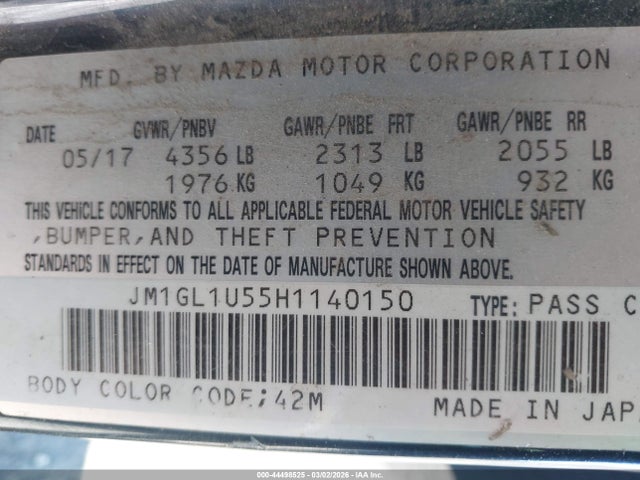 2017 MAZDA MAZDA6 JM1GL1U55H1140150 Photo 8