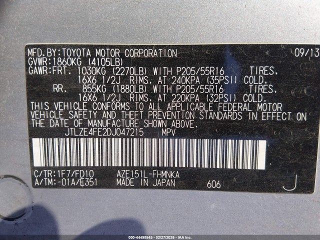 Продаж на аукціоні авто 2013 Scion Xb, vin: JTLZE4FE2DJ047215, номер лоту: 44498545