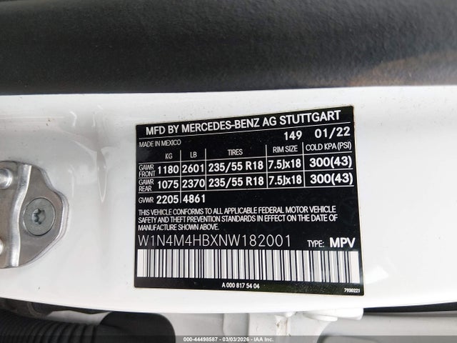 2022 MERCEDES-BENZ GLB 250 W1N4M4HBXNW182001 Photo 8