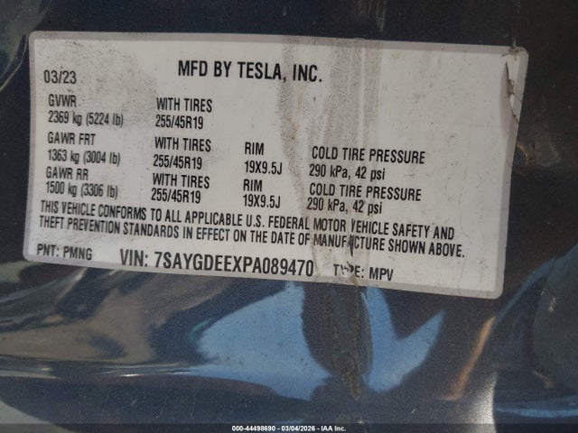 2023 TESLA MODEL Y 7SAYGDEEXPA089470 Photo 8