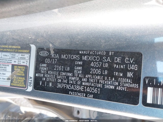 KIA FORTE SX 2017 3KPFN5A38HE140561 Image 9