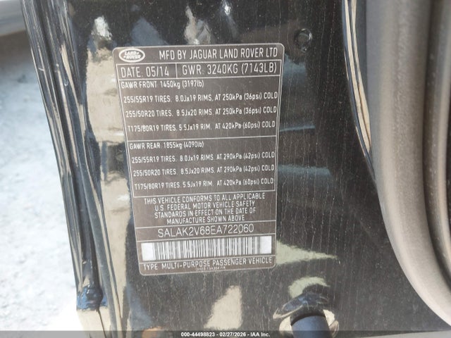 2014 LAND ROVER LR4 SALAK2V68EA722060 Photo 8