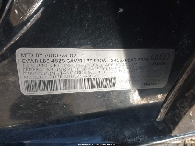 2012 AUDI A4 WAUDFAFL2CN004904 Photo 8