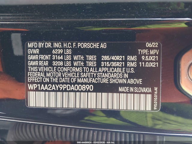 2023 PORSCHE CAYENNE WP1AA2AY9PDA00890 Photo 8