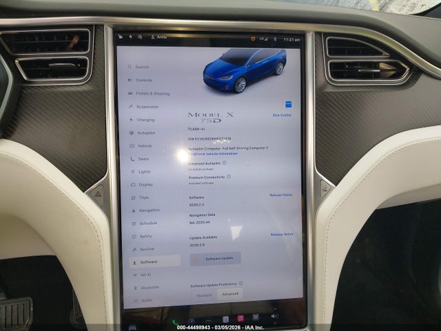 Продаж на аукціоні авто 2017 Tesla Model X 100d/75d/90d, vin: 5YJXCBE26HF077478, номер лоту: 44498943
