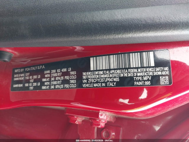 2018 FIAT 500X ZFBCFYCB7JP647465 Photo 8