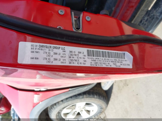 Aukcja sprzedaży 2014 Ram 1500 Outdoorsman, vin: 1C6RR7LTXES174818, numer aukcji: 44499034