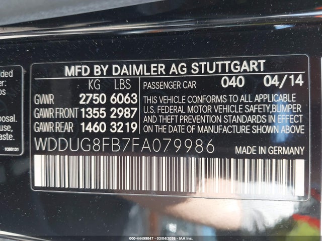 Продаж на аукціоні авто 2015 Mercedes-benz S 550 4matic, vin: WDDUG8FB7FA079986, номер лоту: 44499047
