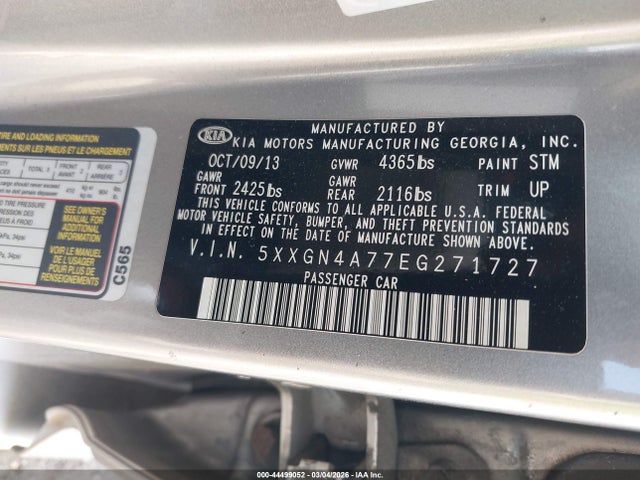 5XXGN4A77EG271727 KIA OPTIMA EX