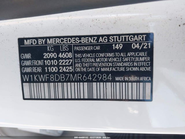 W1KWF8DB7MR642984 Mercedes-Benz C 300 Sedan