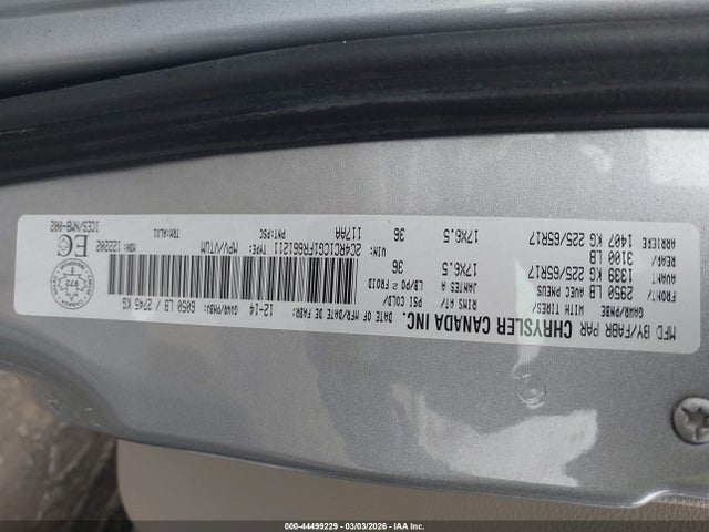 44499229 :رقم المزاد ، 2C4RC1CG1FR661211 vin ، 2015 Chrysler Town & Country Touring-l مزاد بيع