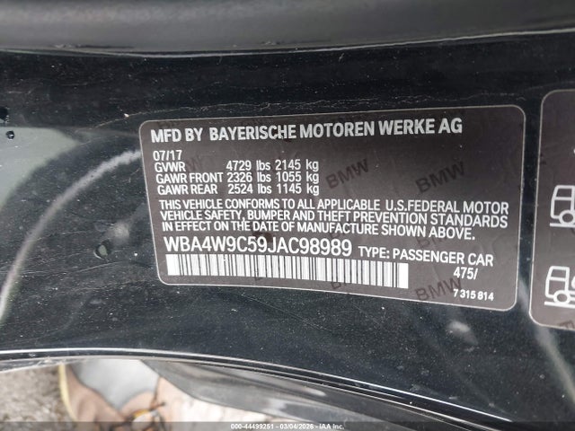 Продаж на аукціоні авто 2018 Bmw 440i Xdrive, vin: WBA4W9C59JAC98989, номер лоту: 44499251