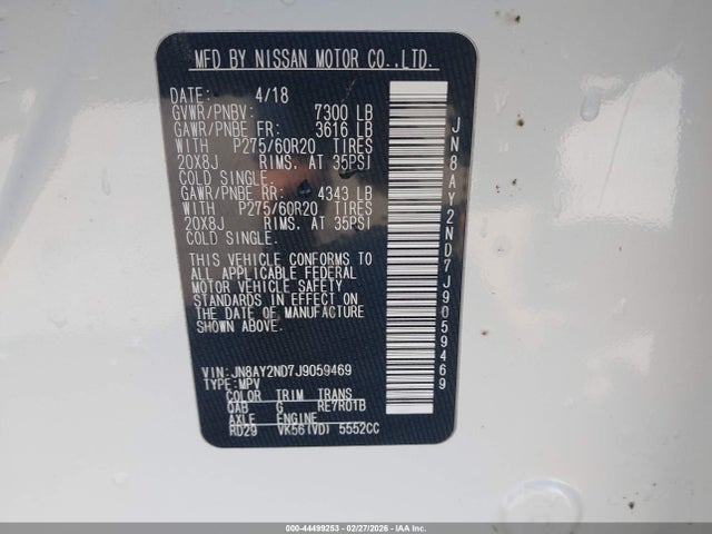 2018 NISSAN ARMADA JN8AY2ND7J9059469 Photo 8