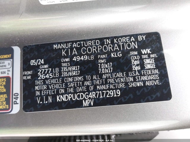 KNDPUCDG4R7172919 KIA Sportage Hybrid Lx
