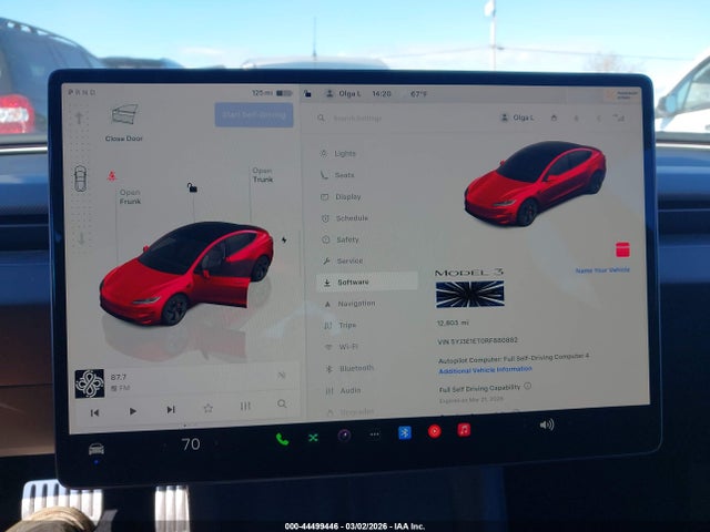 Aukcja sprzedaży 2024 Tesla Model 3 Performance All-wheel Drive, vin: 5YJ3E1ET0RF880882, numer aukcji: 44499446