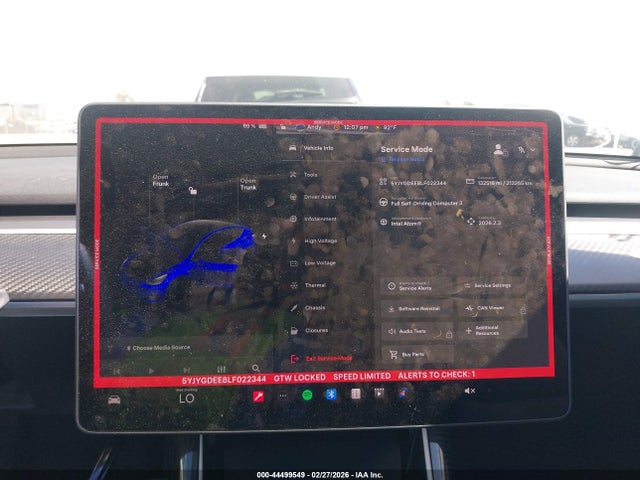 Aukcja sprzedaży 2020 Tesla Model Y Long Range Dual Motor All-wheel Drive, vin: 5YJYGDEE8LF022344, numer aukcji: 44499549