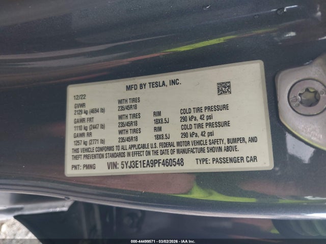 2023 TESLA MODEL 3 5YJ3E1EA9PF460548 Photo 8