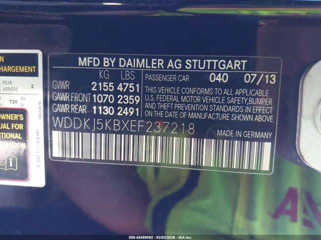 WDDKJ5KBXEF237218 Mercedes-Benz E 350
